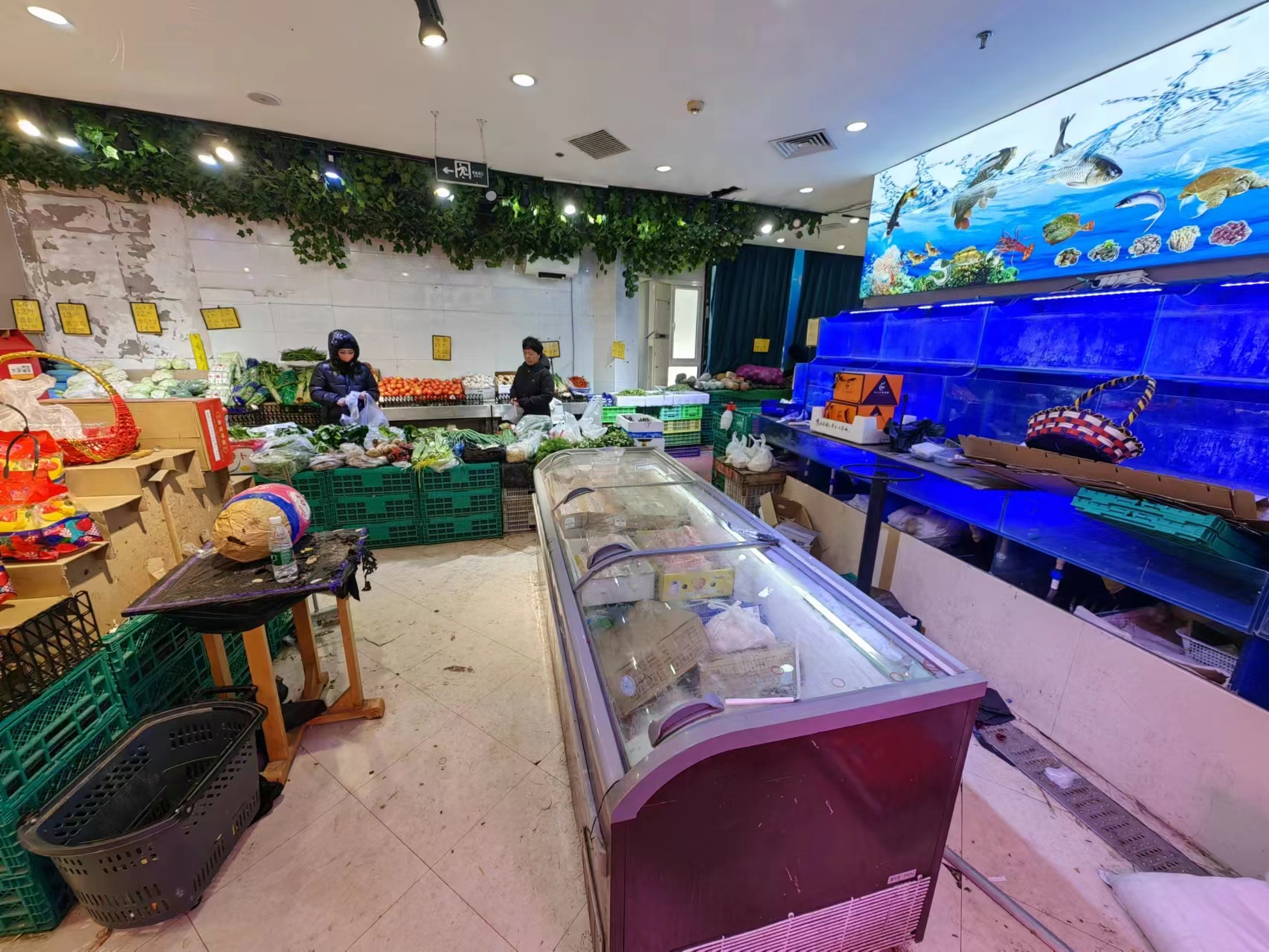 通州北运河底商生鲜超市转让，流水很高，忙不过来才转让