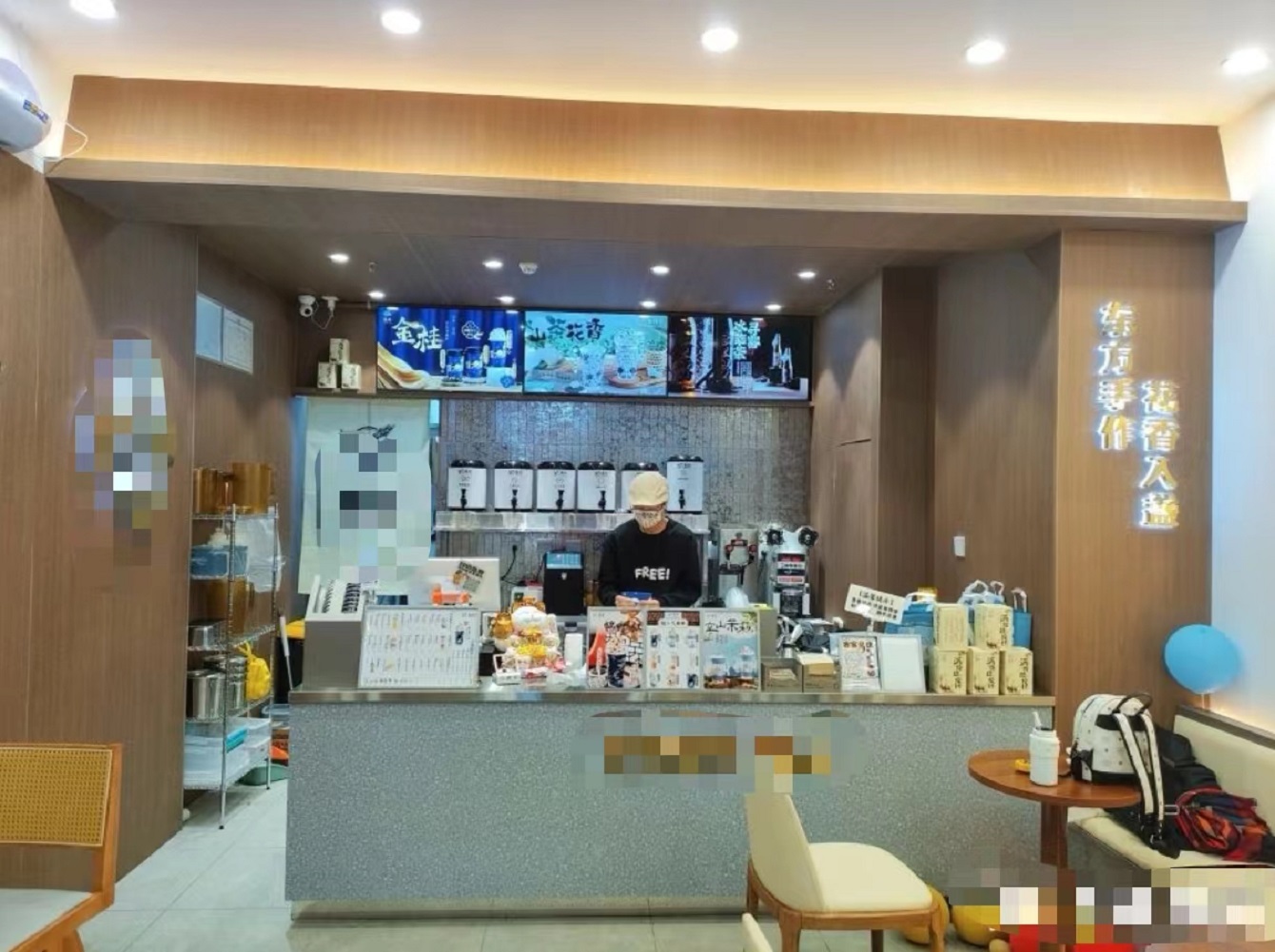通州万达金街  奶茶店水吧转让  可空转做餐饮
