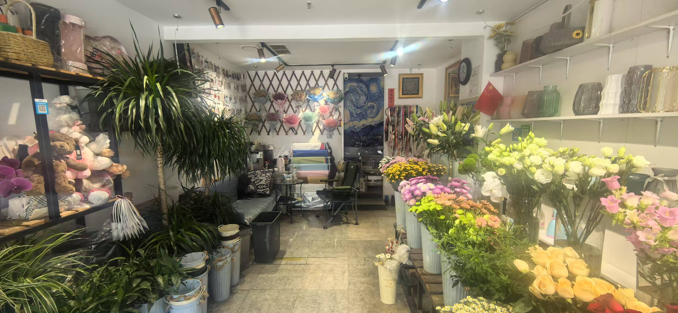 首经贸大学对面鲜花店转让